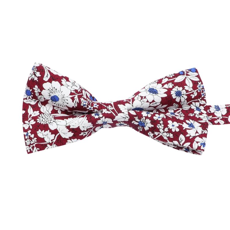 Noeud Papillon Fleuri Terracotta