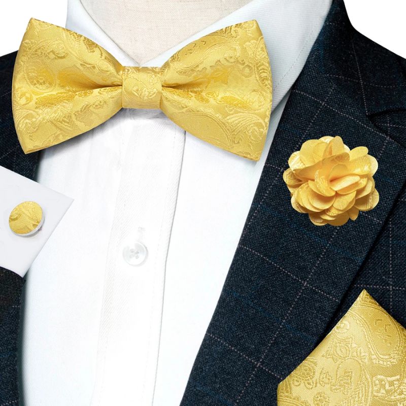 Noeud Papillon Jaune Pâle