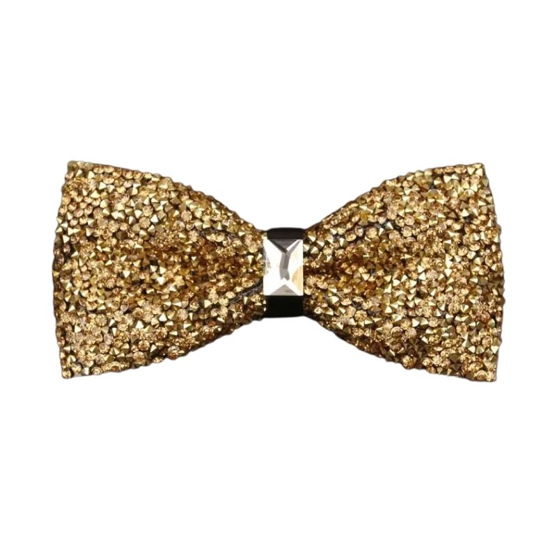 Noeud Papillon Doré Paillette