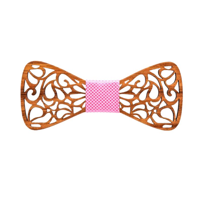 Noeud Papillon en Bois Rose