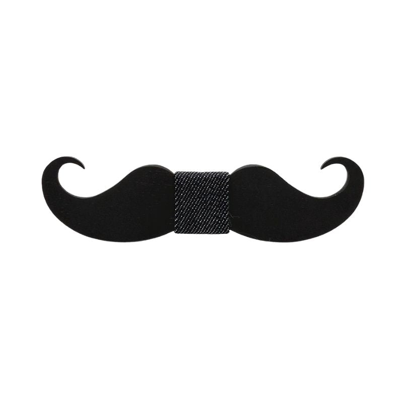 Noeud Papillon en Bois Moustache