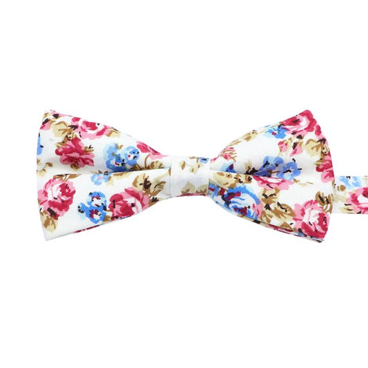 Noeud Papillon Liberty Bleu et Rose