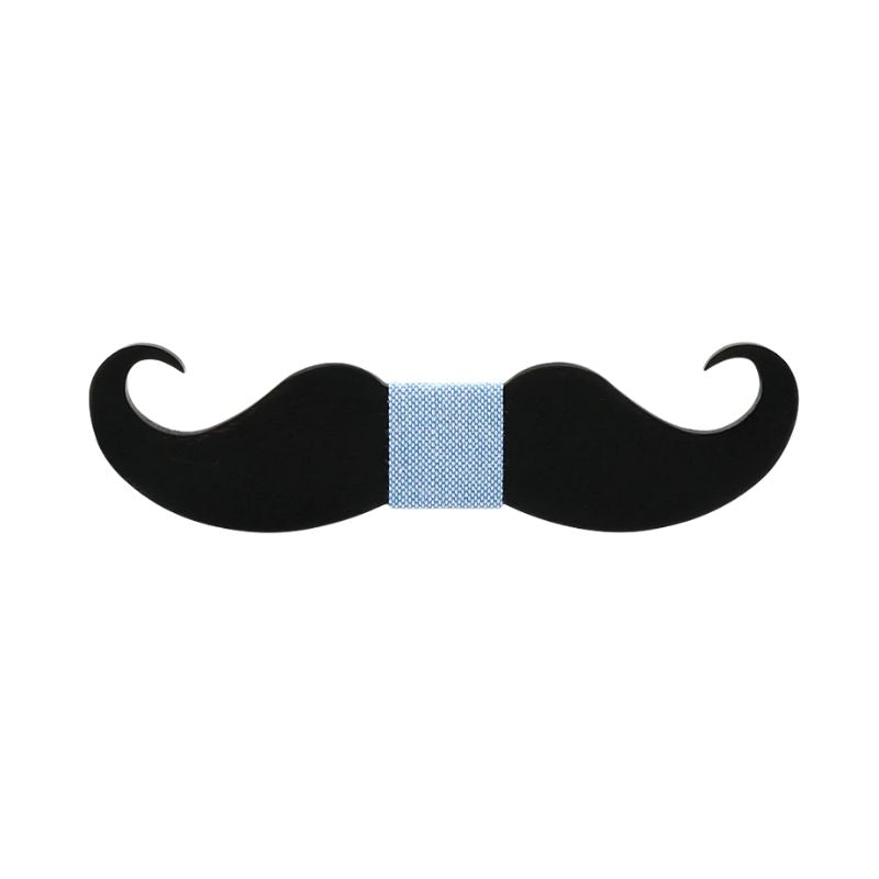 Noeud Papillon en Bois Moustache