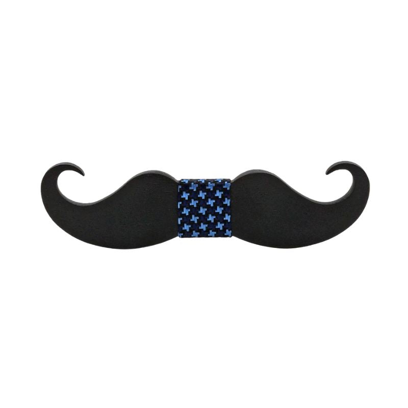 Noeud Papillon en Bois Moustache