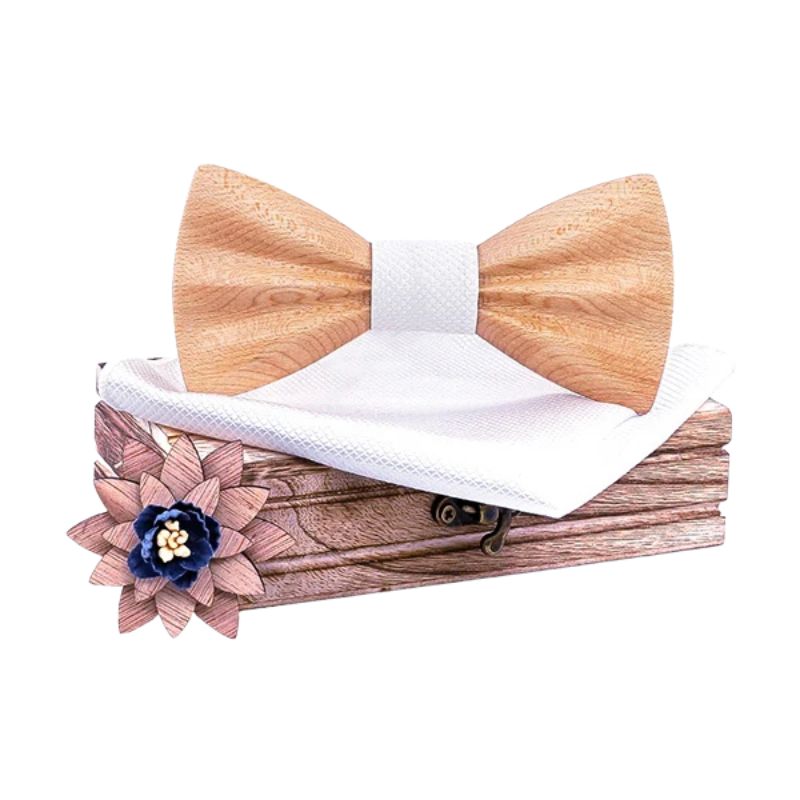 Noeud Papillon en Bois Mariage