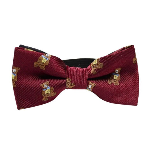 Noeud Papillon Enfant Bordeaux Motif Ours