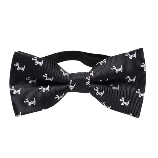 Noeud Papillon Enfant Noir Motif Chien