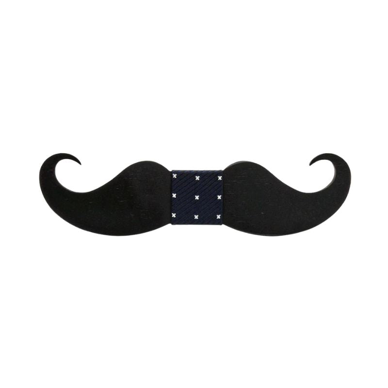 Noeud Papillon en Bois Moustache