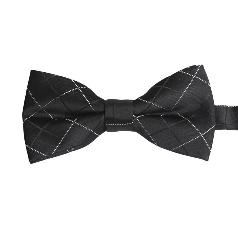 Noeud Papillon Noir à Lignes