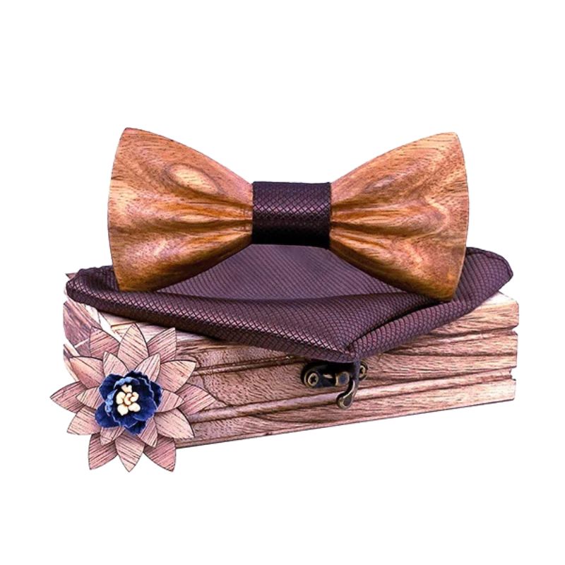 Noeud Papillon en Bois Artisanal