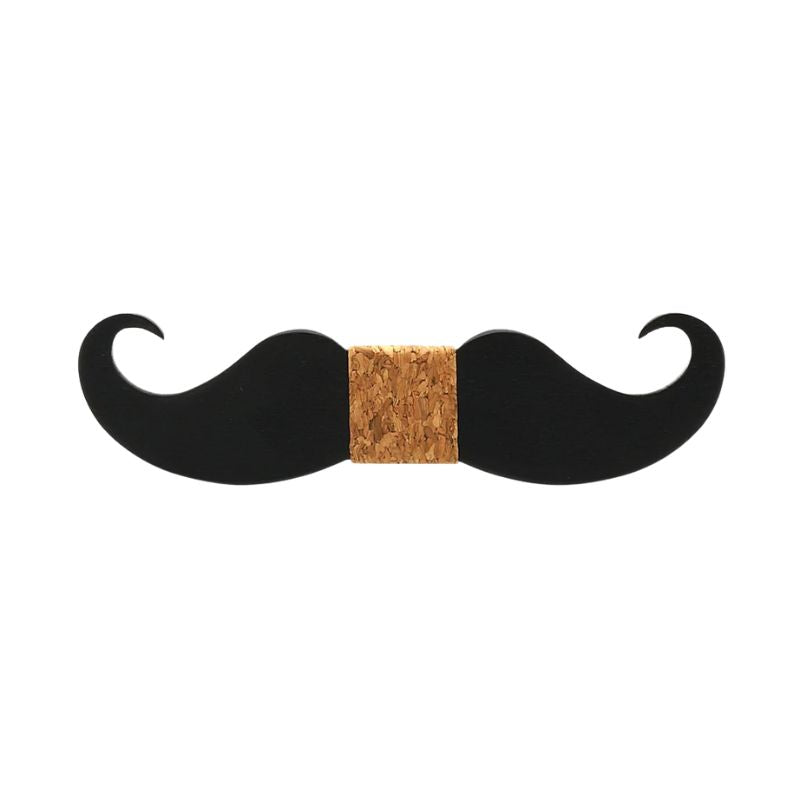 Noeud Papillon en Bois Moustache