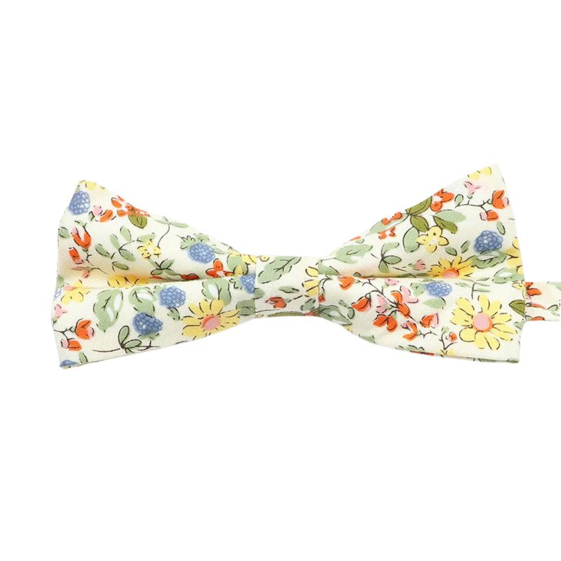 Noeud Papillon Jaune Fleuri