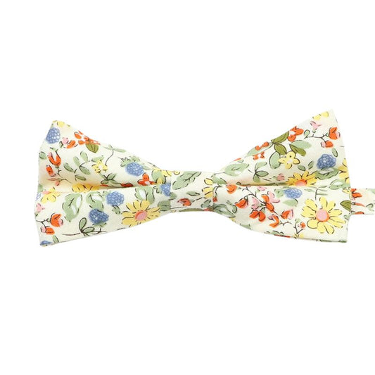 Noeud Papillon Jaune Fleuri