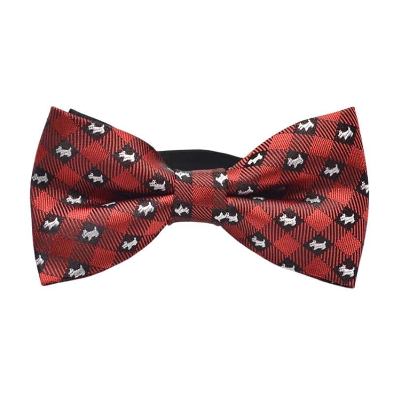 Noeud Papillon Enfant Rouge à Motif Chien